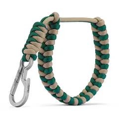 【人気商品】2色編み 長さ調整可能 チタンカラビナ付き スマホ・カメラ用 パラコードハンドストラップ KC03 落下防止 [KeyUnity]