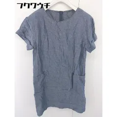 ◇ BRAHMIN ブラーミン リネン混 バックジップ 半袖 膝丈 ワンピース サイズ38 ネイビー レディース  【1109010005650】のサムネイル