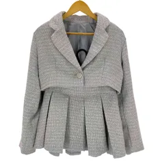 グレイル GRL フリージア ラメツイードジャケット×プリーツミニスカートセットアップ レディース  M