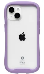 iFace Reflection iPhone 14 専用 ケース クリア 強化ガラス (パープル)【アイフェイス アイフォン14 用 iphone14 用 カバー ストラップホール】