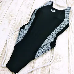 SE2-W66☆arenaアリーナ競泳水着 XL 大きいサイズ 黒 グレー ロゴたっぷり スタイリッシュ レディース 練習用水着 フィットネスジムプール ワンピース■