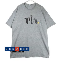【肩幅56cm】【シンプルロゴ】JERZEES ジャージーズ Dry-Power Honey moon Bound 両面シールプリント 半袖Tシャツ XLサイズ ライトグレー ポリエステルコットン混紡（53/47）【湘南倉庫】ビッグサイズ T14