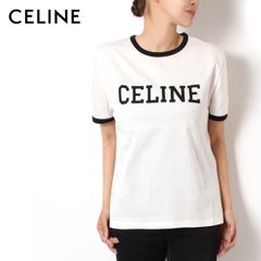 25SSモデル セリーヌ CELINE レディース CELINEパッチ Tシャツ【ダーティホワイト+ブラック】 RX02R507Z 01QF/【2025SS】l-tops