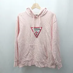 ◇ ⊇ GUESS ゲス 綿100% 長袖 パーカー サイズS ピンク メンズ E  【1503310010572】