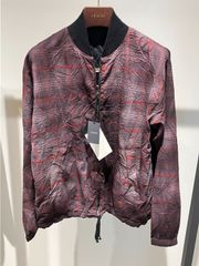 [48サイズ]BARENA VENEZIA Wood Blend Bomber Jacket in Maroon Multi　メンズ　ジャケット