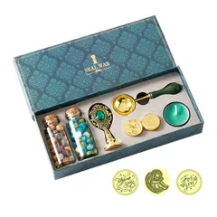 ワックスセット シーリングワックス セット シーリングスタンプセット スタンプ シール 印面3種 シーリングスタンプ ヘッド ワックス スプーン 招待状 告白 結婚式 記念日 誕生日 祝い 手紙 封蝋 印章 初心者 お礼状 装飾 DIY おしゃれ ギフトボック