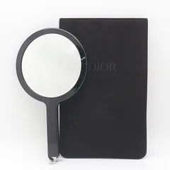 美品 ケース付き ディオール ミラー 手鏡 ブラック チャーム付き レディース 2000000 NSK INH