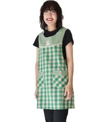 家庭用 チェック柄エプロン おしゃれ 可愛い 保育士エプロン うさぎ かわいい エプロン しわになりにくい 女性用 スペルビアン レディースエプロン ポケット付きエプロン [Superbian] ほいくしエプロン