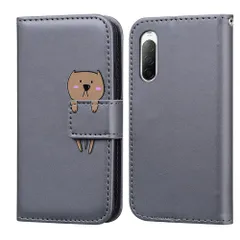 【特価セール】かわいい 動物 ヒグマ 可愛いカバー Bear 人気PUレザー財布型 耐衝撃保護ケース 女性 ケース ケース スタンド機能 au SOV43 docomo カード収納 ソニーSO-41A II II エクスペリア10 スマホケース ケース手帳型