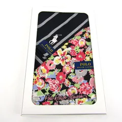 ポロ・ラルフローレン ハンカチ 2点セット 未使用 花柄 ストライプ柄 ブランド まとめて メンズ レディース POLO RALPH LAUREN