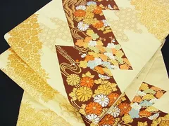 平和屋着物■六通柄袋帯　吉祥草花文　金糸　逸品　sf1010