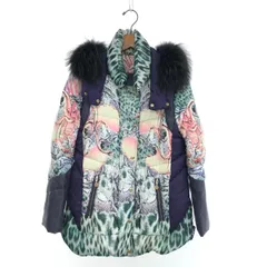 【美品】伊太利屋　ダウンジャケット　リバーシブル 総柄　イタリヤ　モコモコ　XL 2025年最新】伊太利屋 レディース ダウンジャケットの人気