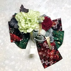 面影〜芍薬とダリアの花籠〜