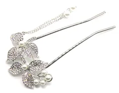 簪 かんざし バチ 和装 着物 髪飾 アンティーク フラワーリーフ 花 シルバー