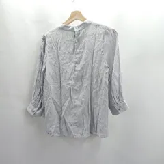 ◇ ⊂Φ any SiS エニィスィス シアーギャザー 長袖 ブラウス サイズ2 ブルー系 レディース E  【1412090009389】