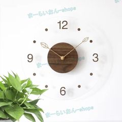 北欧風モダン掛け時計｜静音仕様×電池式｜おしゃれなインテリア時計（直径30cm）｜シンプルミニマルデザイン｜リビング・キッチン・寝室装