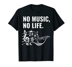 No Music. No Life. クラシカルミュージシャンバイオリンピアノ Tシャツ