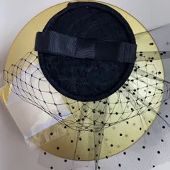 トークハット　トーク帽　カクテルハット　ヘッドドレス　L　３　黒