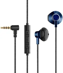 okcsc 互換品 スマホと互換性のある P120 マイク付きイヤホン 有線 インナーイヤー型 テレワーク パソコン用 3.5mm(ブルー)