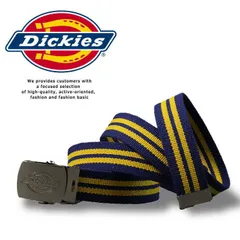 【USA】ディッキーズ Dickies ガチャベルト ブランド メンズ レディース NEK 800800 おしゃれ 32mm 130cm 誕生日 ギフト プレゼント アクセサリー 無段階 ロングベルト M798C6935 (Z ネイビー/イエロー)のサムネイル
