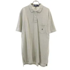 Polo by Ralph Lauren ポロバイラルフローレン 半袖 ポロシャツ L グレー 鹿の子 メンズ 古着