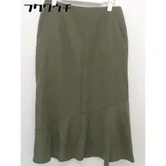 ◇ green label relaxing UNITED ARROWS バックジップ 膝下丈 マーメイド スカート サイズ38 カーキ レディース  【中古】 【1112240002184】