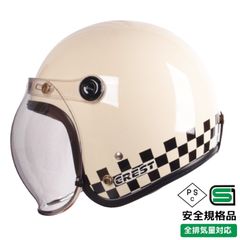 デビルズバンブラー ジェットヘルメット アイボリー 在庫限り】ビンテージヘルメット☆アイボリーライン☆3サイズ(S