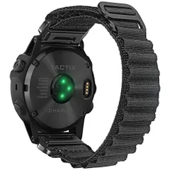 ブラック_26mm Torbollo ガーミンベルト ガーミンナイロンバンド 26MM Garmin Fenix 7X Sapphire Solar/ Fenix 7X Solar / Garmin Fenix 5X / Fenix 5X Plus / Fen