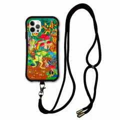 [iPhoneXR(テンアール)] スマホショルダー付 アニマル柄 動物 iPhone16 i-coronケース アイフォン15 14 Pro 13 12 11 スマホケース 全機種対応 カバー ショルダーストラップ 肩掛け 斜め掛け カエルとカタツムリ キノ