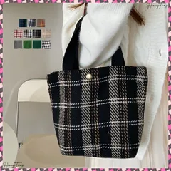 送料無料 ミニトートバッグ レディース 11色 韓国 ハンドバッグ サブバッグ チェック柄 千鳥格柄 可愛い オシャレ シンプル 手提げ 収納バッグ お散歩バッグ 人気 小さめカバン 軽量 お弁当バッグ ランチトート