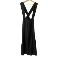 美品 ENFOLD エンフォルド ジャンパースカート ロング丈 ポリエステル 黒 25SS】ENFOLD エンフォルド / WIDE FLARE DRESS / ジャンパー