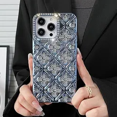 【在庫処分】Sakanana iPhone13 iPhone14 ケース 可愛い 韓国 花柄 立体 ラインストーン クリア オシャレ キラキラ 透明 ダイヤモンド クリアケース 持ちやすい 人気 薄型 軽量 ストラップホール付き アイフォン 13 14