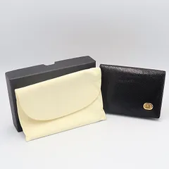 良品 箱付き ダンヒル カードケース ゴールド金具 ブラック メンズカードケース 2000000 NSK MTM