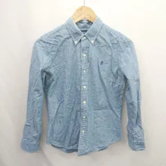 ◇ ⊃ Gymphlex ジムフレックス ボタンダウンシャツ 長袖 シャンブレーシャツ サイズＦ ブルー系 レディース E  【1507080001235】