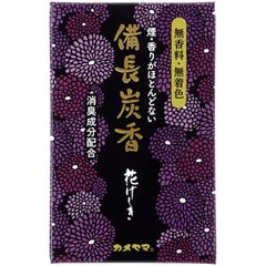 【人気商品】カメヤマ 花げしき 備長炭 ミニ寸 お線香 無香料 無着色 消臭成分配合 ブラック 約50g