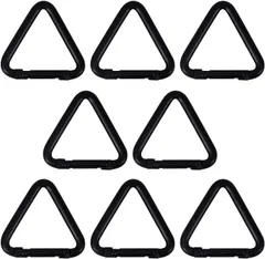 shymie カラビナ 三角 小型 キャンプ 登山 フック アルミ 金属 アウトドア テント ハイキング 8個 セット(ブラック)