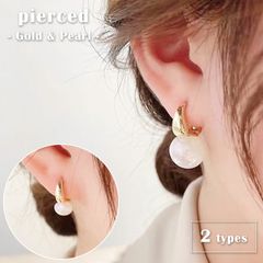 ピアス パール 大きめ キャッチタイプ フェイクパール レディース ジュエリー アクセサリー プチプラ  GPT gu1b560