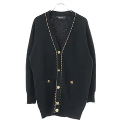 VERSACE ヴェルサーチ Medusa Button Wool Knit Cardigan ウールロングニットカーディガン 1011357 ブラック 40のサムネイル