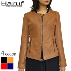 【送料無料】ライダースジャケット レザージャケット 革ジャン レディース 本革 キャメル シンプル ライダース ノーカラー 革ジャケット 皮ジャン 軽い おしゃれ ブランド ジャケット レディース KP410CAM アウター 春 秋冬