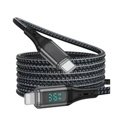 【数量限定】充電ケーブルスマートデュアルチップ搭載高速データ転送スクリーン表示 ナイロン編みタイプlighting充電ケーブル高耐久 iPhone Type PD急速充電 C iPhone充電コード C iPhone タイプCライトニングケーブル 14/13/