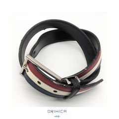ORIHICA オリヒカ ベルト 07 オフィス ビジネス 3色 トリコロールカラー メンズ Lサイズ USED
