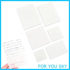 【特価商品】VANRA 付箋 半透明 ふせん 無地 メモ ブロック メモ帳 書ける 粘着性 繰り返し使用可能 50枚*6冊 (6つの異なるサイズ 透明)