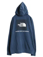 【お得なクーポン配布中!】 ノースフェイス 両面 プリント スウェット フード パーカー メンズ L / The North Face プルオーバー 裏起毛 トレーナー アウトドア ブルー