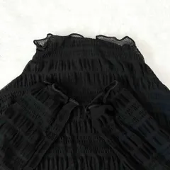 新品　シャーリングシアーカットソー ブラック　ハイネック　トップス M 長袖