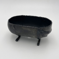 【多用途】鉄の質感をそのまま生かした小物入れ　花器としても使えます　ハンドメイド　I-04
