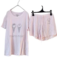 Z1358 gelato pique×SNOOPY  ジェラートピケ　スヌーピー　ジェラピケ　部屋着　ルームウェア　半袖セットアップ　ピンク　レディース　フリーサイズ　コラボ　人気完売　アイスクリーム　星　Tシャツ　ショーパン　希少
