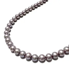 【二重巻き可】タサキ　レディース　ロング　ネックレス　パール　パープル