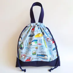 ハンドメイド リバーシブル 電車 新幹線 星 体操着入れ お着替え袋 巾着バッグ 体操着袋 体操服袋 着替え袋 体操服入れ 着替え入れ 体操服バック 体操服バッグ 体操着バッグ 体操着バック 入園 入学  男の子 スター ドクターイエロー 鉄道 乗り物