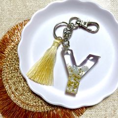 イニシャルキーホルダー Y レジン