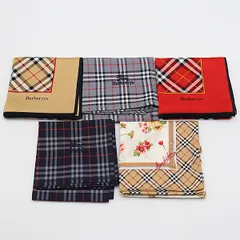 正規まとめ 5点 バーバリー ハンカチ 5点まとめて 大量セット 2000000 NSK KTU